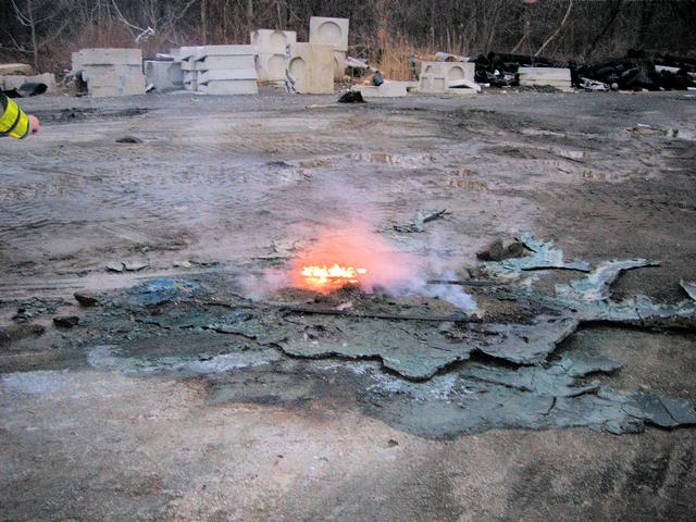 Porta Potty Fire - Highway Garage - 03/14/07